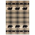 United Weavers Of America Cottage Tartan Bear Beige Area Rectangle Rug, 5 ft. 3 in. x 7 ft. 6 in. 2055 41426 69